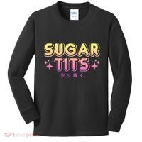 Pastel Goth Kawaii T Sugar Tits Sarcastic Gift Kids Long Sleeve Shirt thumb 0