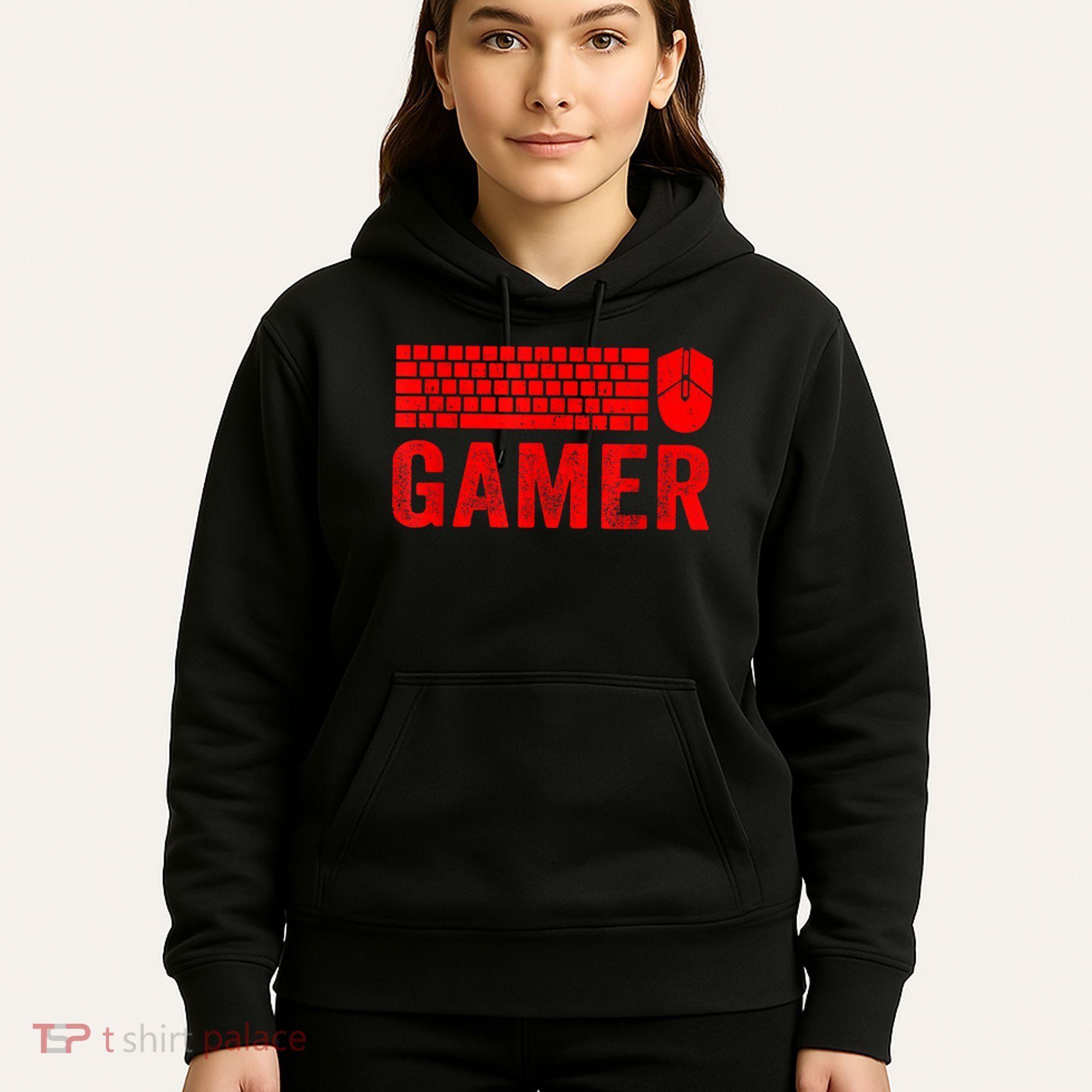 PC Gaming Keyboard Mouse WASD For Computer Gamers Hoodie