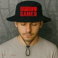 PC Gaming Keyboard Mouse WASD For Computer Gamers Bucket Hat thumb 2