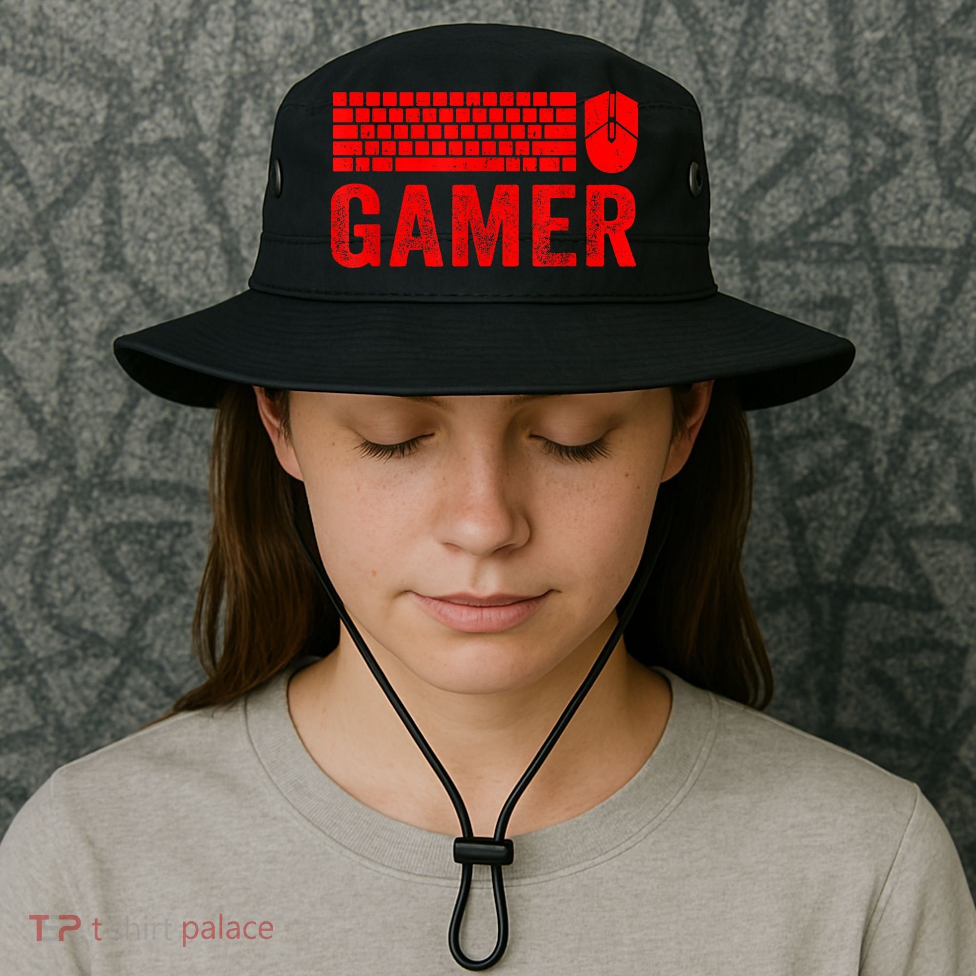 PC Gaming Keyboard Mouse WASD For Computer Gamers Bucket Hat