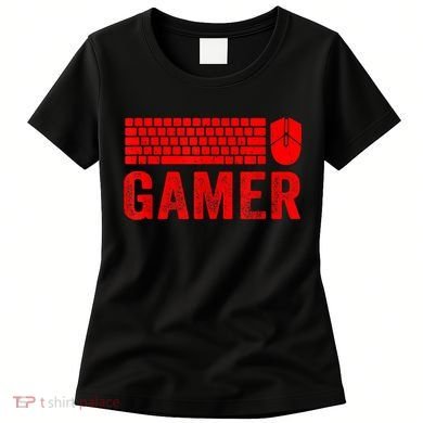 PC Gaming Keyboard Mouse WASD For Computer Gamers Women's T-Shirt