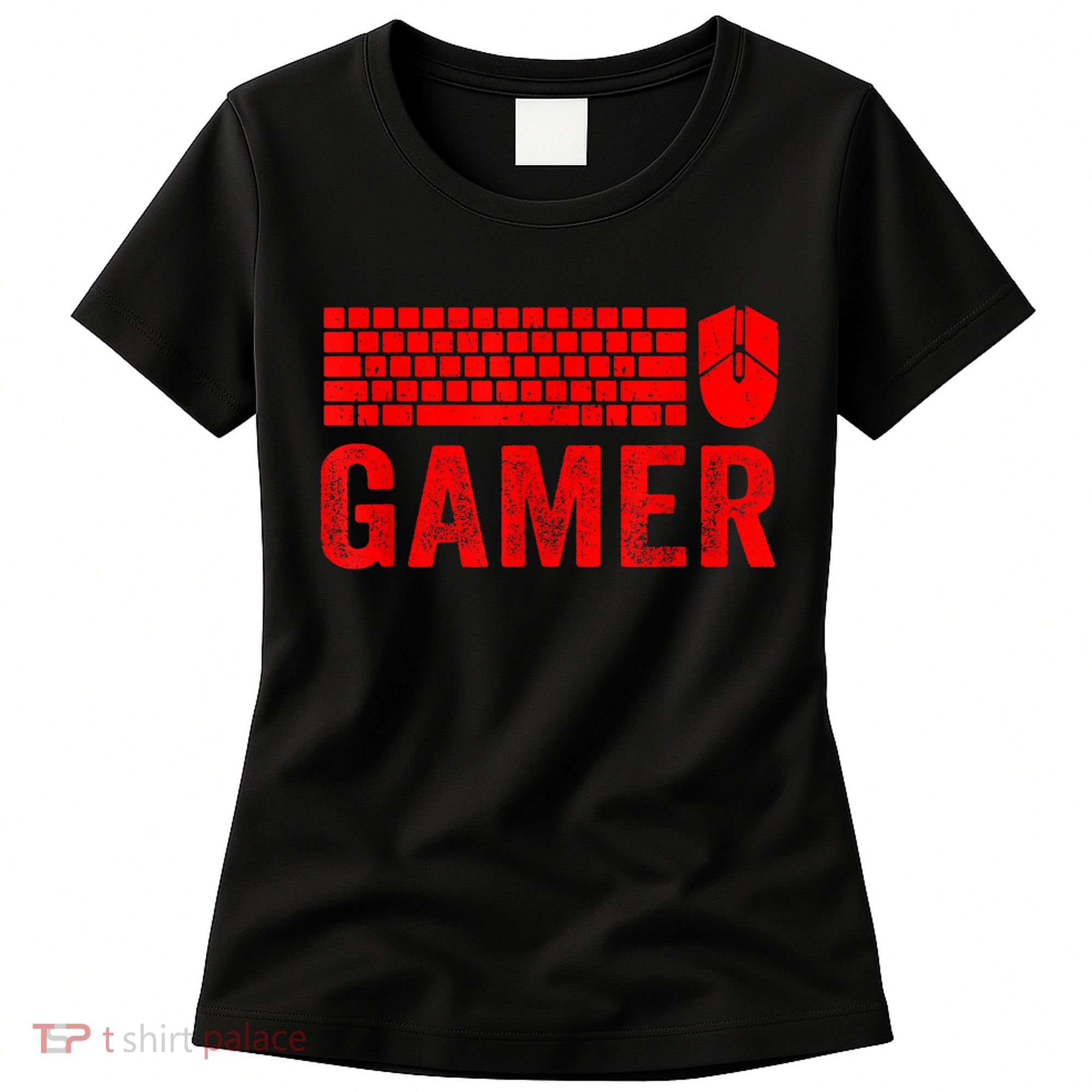 PC Gaming Keyboard Mouse WASD For Computer Gamers Women's T-Shirt