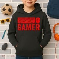 PC Gaming Keyboard Mouse WASD For Computer Gamers Kids Hoodie thumb 2