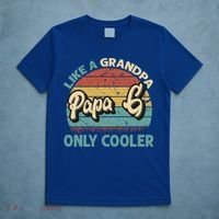 Papa G Like A Grandpa Only Cooler Vintage Dad Fathers Day Gift T-Shirt thumb 5