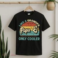 Papa G Like A Grandpa Only Cooler Vintage Dad Fathers Day T-Shirt thumb 2