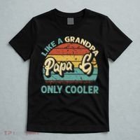 Papa G Like A Grandpa Only Cooler Vintage Dad Fathers Day T-Shirt thumb 5