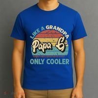 Papa G Like A Grandpa Only Cooler Vintage Dad Fathers Day Cute Gift T-Shirt thumb 3