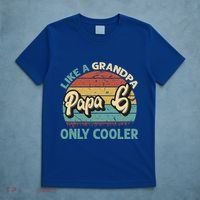 Papa G Like A Grandpa Only Cooler Vintage Dad Fathers Day Cute Gift T-Shirt thumb 5