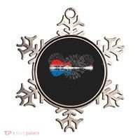 Patriotic Guitar Lake Reflections Night Sky 4th Of July Ornament thumb 0
