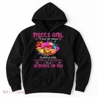 Pisces Girl Lips February March Queen Birthday Zodiac Hoodie thumb 0