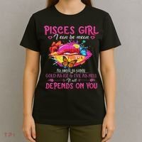 Pisces Girl Lips February March Queen Birthday Zodiac T-Shirt thumb 4