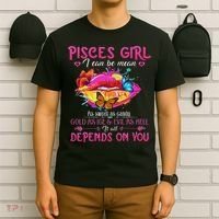 Pisces Girl Lips February March Queen Birthday Zodiac T-Shirt thumb 6