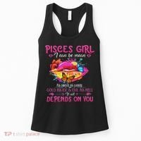 Pisces Girl Lips February March Queen Birthday Zodiac Women's Tank Top thumb 0