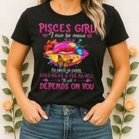 Pisces Girl Lips February March Queen Birthday Zodiac Women's T-Shirt thumb 2