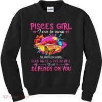 Pisces Girl Lips February March Queen Birthday Zodiac Kids Sweatshirt thumb 0