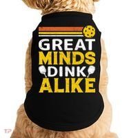 Pickleball Great Minds Drink Alike Pickleball Gift Doggie Tank thumb 0