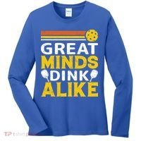 Pickleball Great Minds Drink Alike Pickleball Gift Women's Long Sleeve Shirt thumb 0