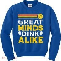 Pickleball Great Minds Drink Alike Pickleball Gift Kids Sweatshirt thumb 0