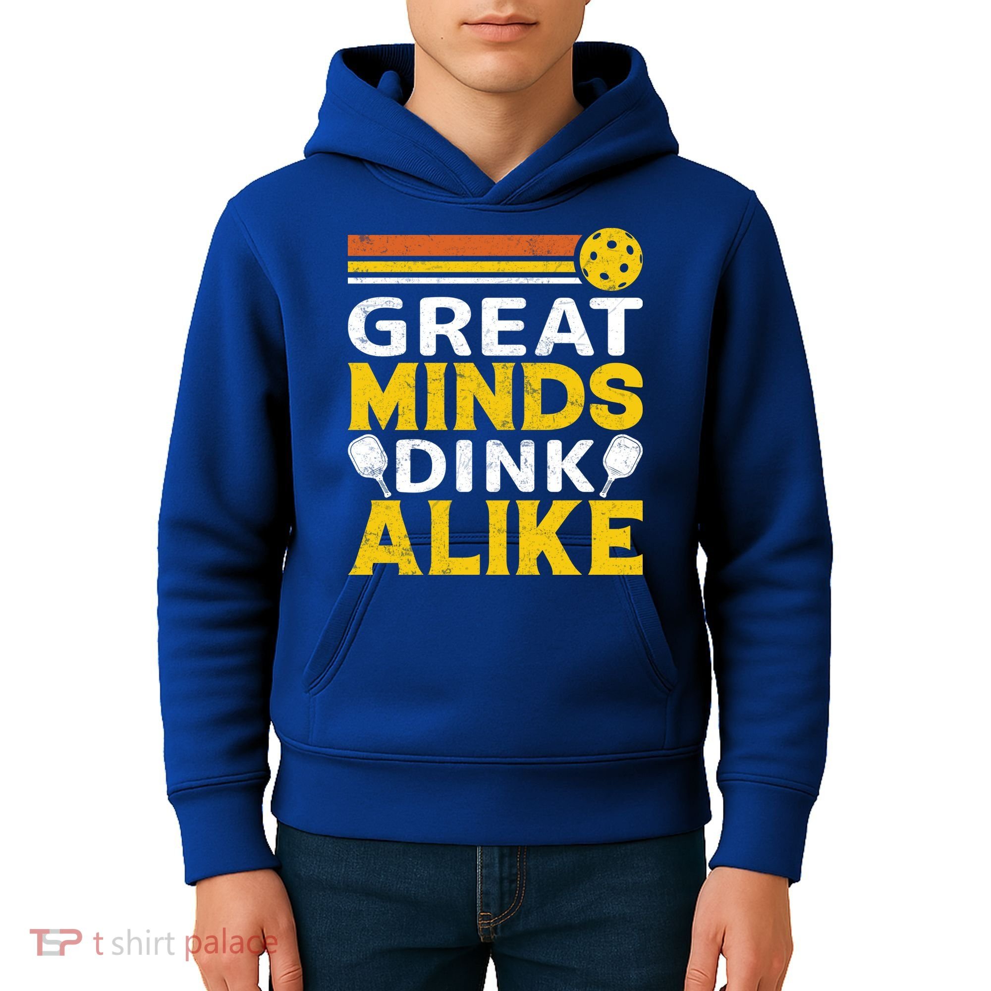 Pickleball Great Minds Drink Alike Pickleball Gift Kids Hoodie