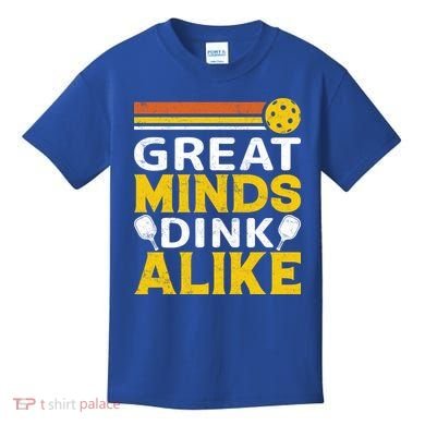 Pickleball Great Minds Drink Alike Pickleball Gift Kids T-Shirt