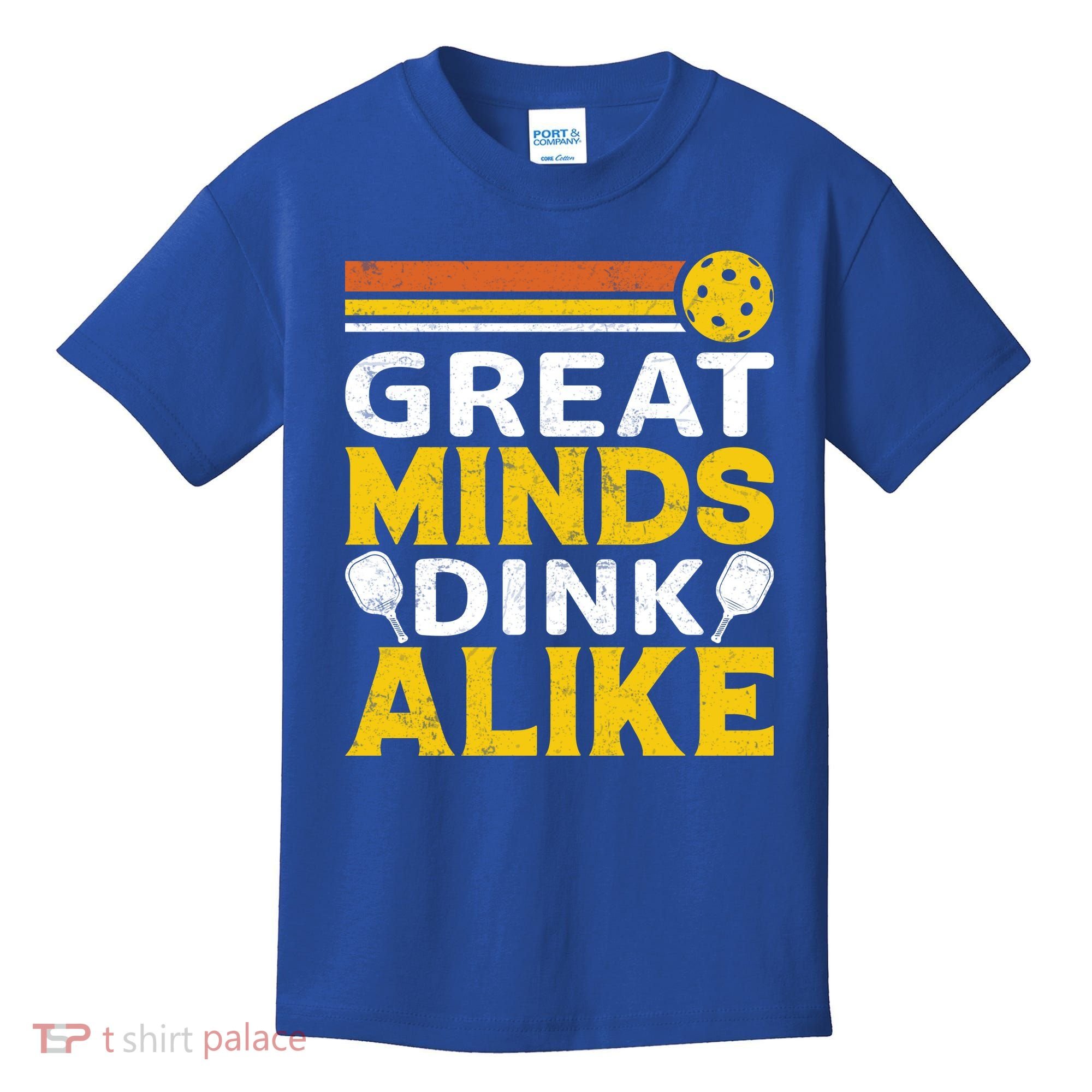 Pickleball Great Minds Drink Alike Pickleball Gift Kids T-Shirt
