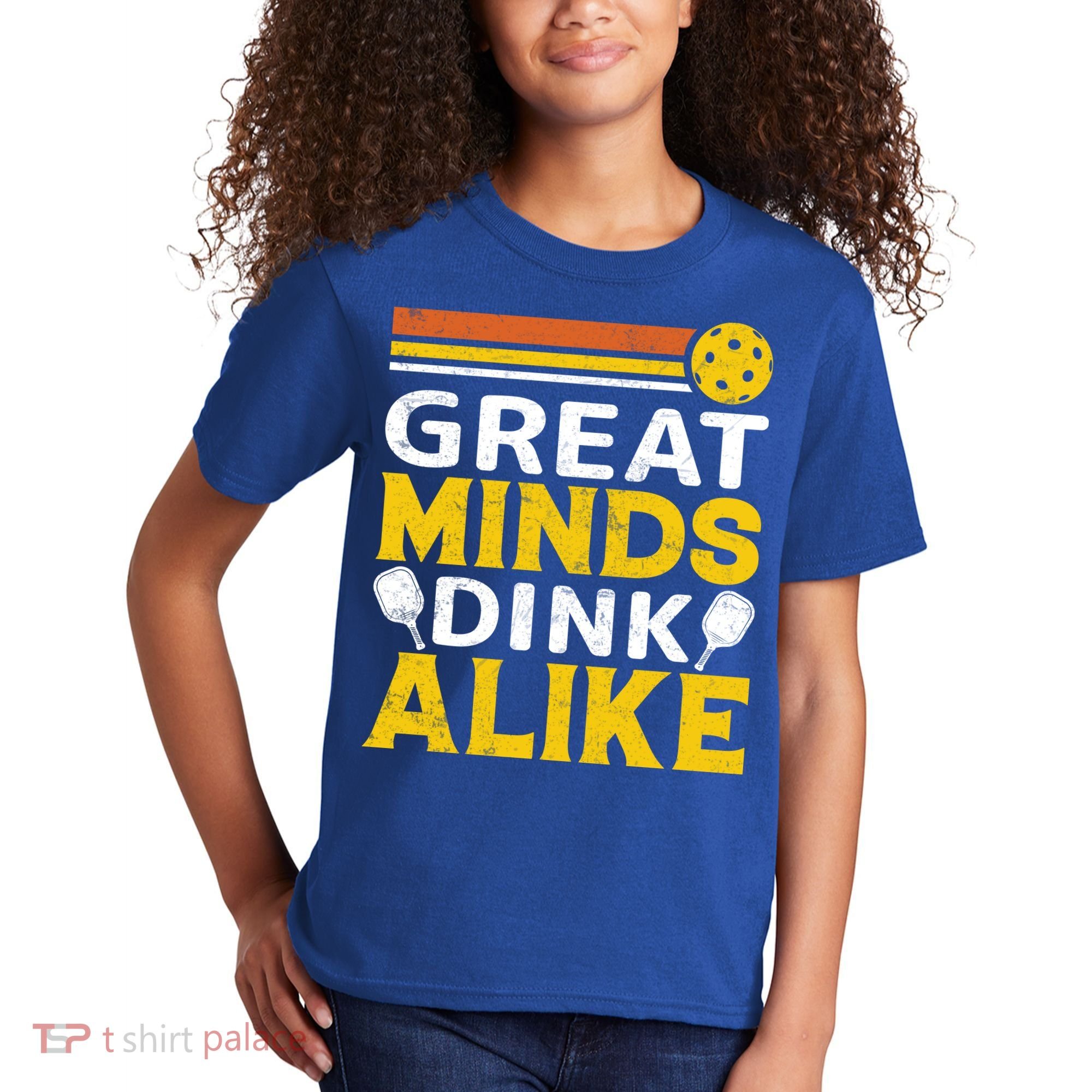 Pickleball Great Minds Drink Alike Pickleball Gift Kids T-Shirt