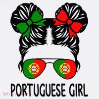 Portuguese Girl Messy Hair Portugal Pride Women's Tank Top thumb 5