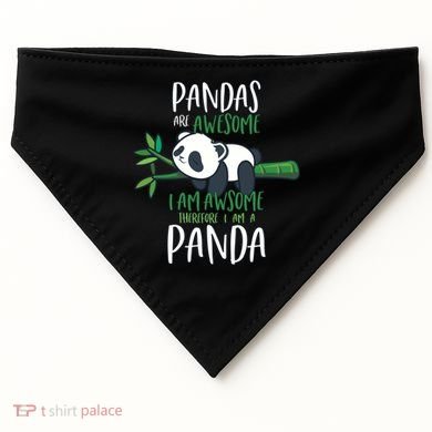 Panda Gift Men Women Panda Lover Gift Panda Gift USA-Made Doggie Bandana
