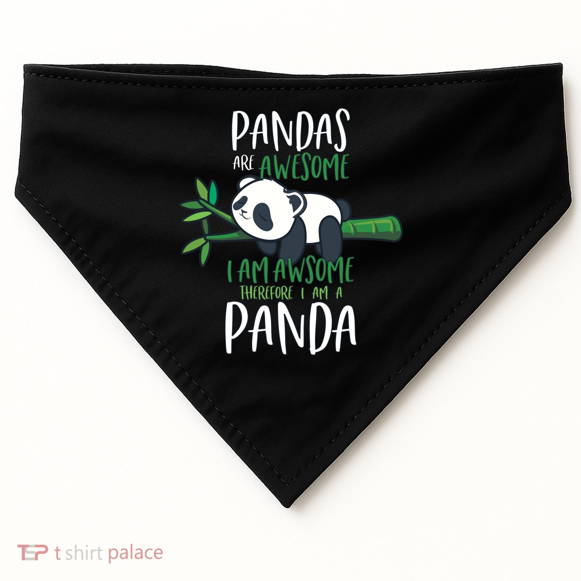 Panda Gift Men Women Panda Lover Gift Panda Gift USA-Made Doggie Bandana