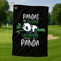 Panda Gift Men Women Panda Lover Gift Panda Gift Golf Towel thumb 1