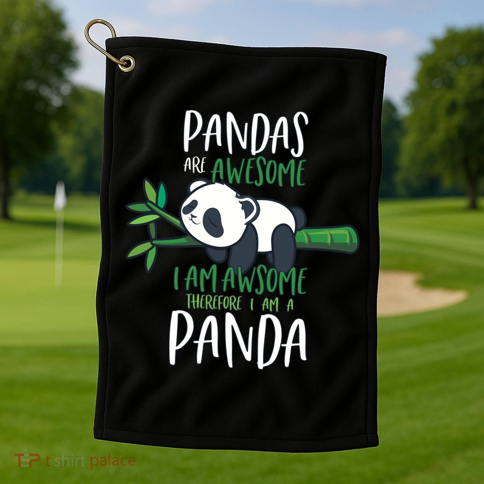 Panda Gift Men Women Panda Lover Gift Panda Gift Golf Towel