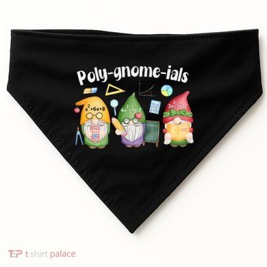 Polygnomeials Gnomes Math Algebra Teacher Back To School USA-Made Doggie Bandana