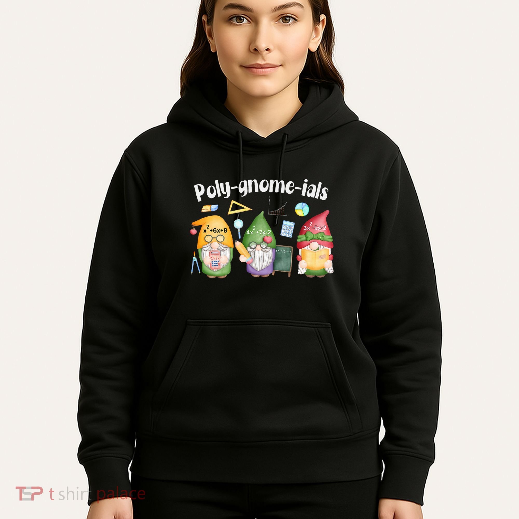 Polygnomeials Gnomes Math Algebra Teacher Back To School Hoodie