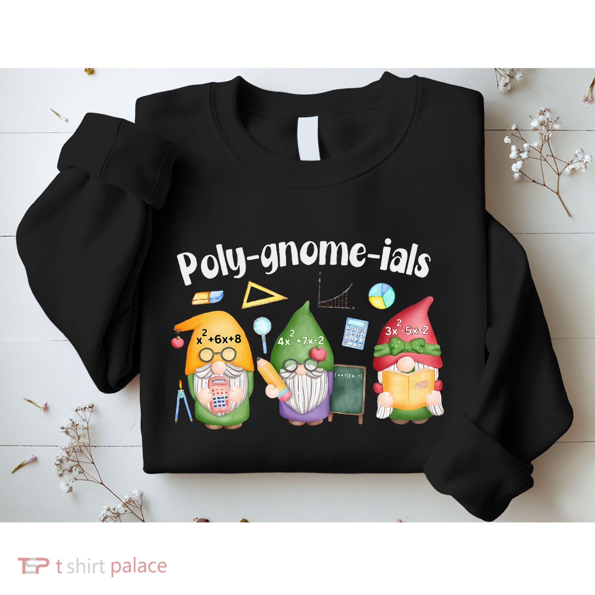 Polygnomeials Gnomes Math Algebra Teacher Back To School Sweatshirt