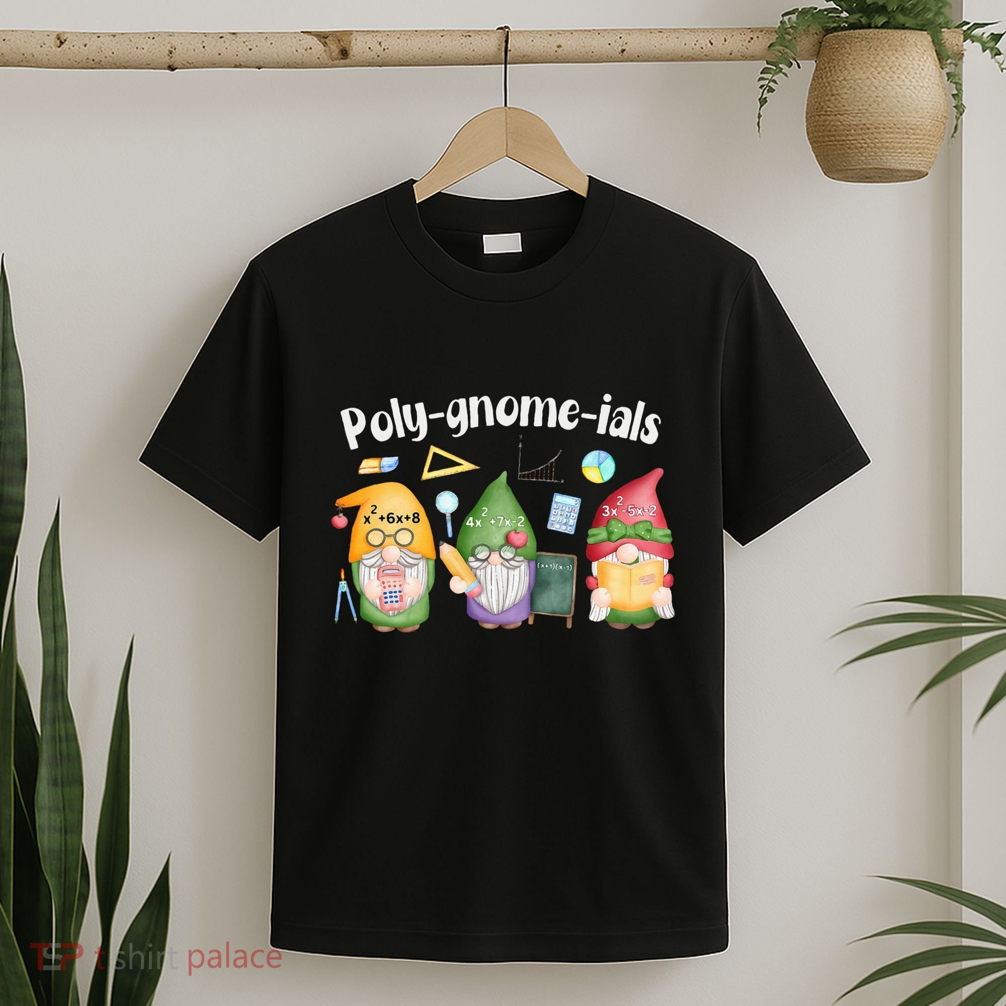 Polygnomeials Gnomes Math Algebra Teacher Back To School T-Shirt
