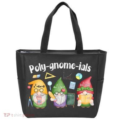 Polygnomeials Gnomes Math Algebra Teacher Back To School Tote Bag