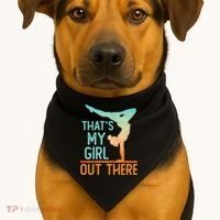 Proud Gymnastics Mom Dad That's My Out There Gymnast Cute Gift USA-Made Doggie Bandana thumb 1