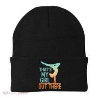Proud Gymnastics Mom Dad That's My Out There Gymnast Cute Gift Beanie thumb 0