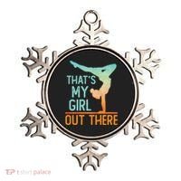 Proud Gymnastics Mom Dad That's My Out There Gymnast Cute Gift Ornament thumb 0