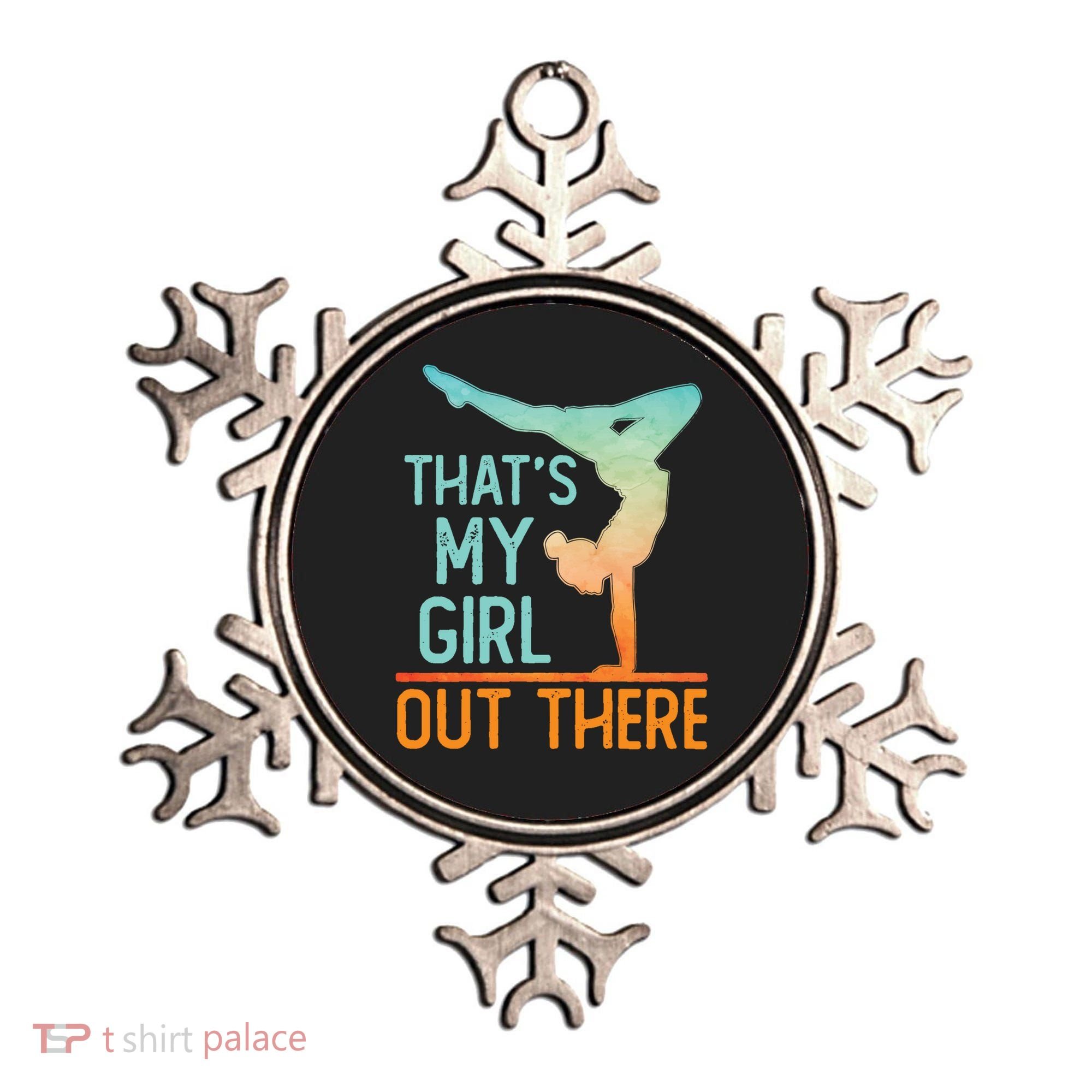 Proud Gymnastics Mom Dad That's My Out There Gymnast Cute Gift Ornament