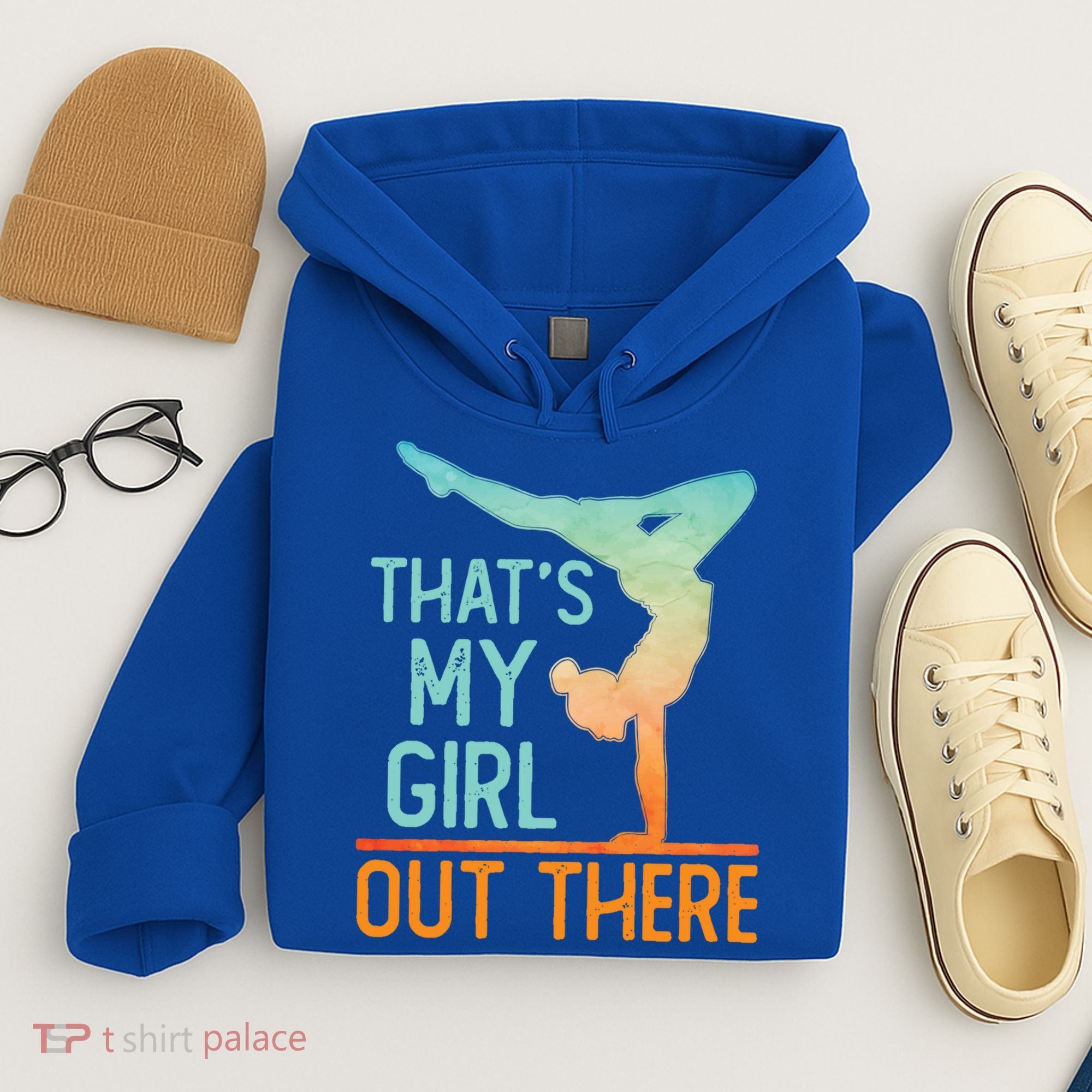 Proud Gymnastics Mom Dad That's My Out There Gymnast Cute Gift Hoodie