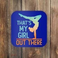 Proud Gymnastics Mom Dad That's My Out There Gymnast Cute Gift Coaster thumb 0
