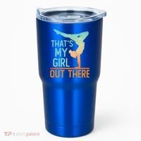 Proud Gymnastics Mom Dad That's My Out There Gymnast Cute Gift Tumbler thumb 0