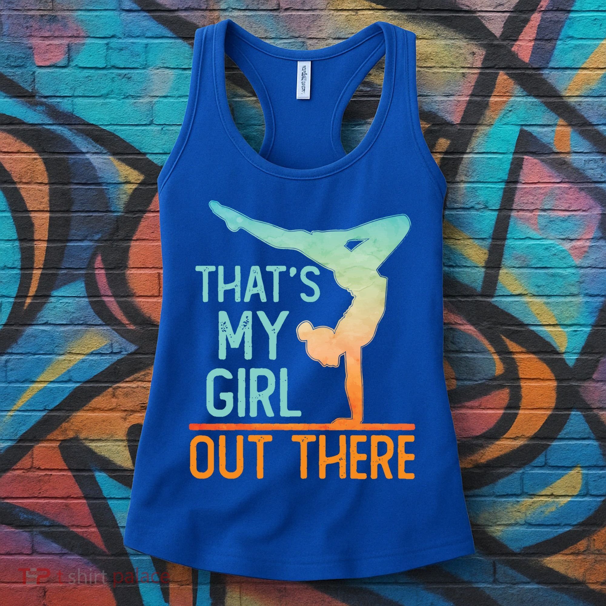 Proud Gymnastics Mom Dad That's My Out There Gymnast Cute Gift Women's Tank Top