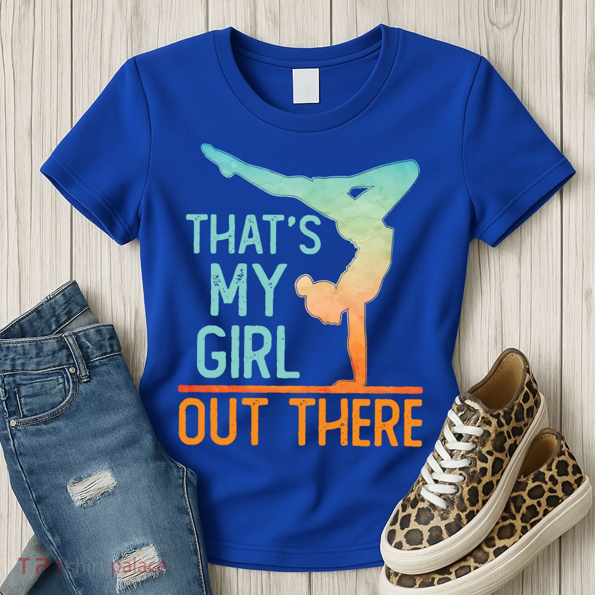 Proud Gymnastics Mom Dad That's My Out There Gymnast Cute Gift Women's T-Shirt
