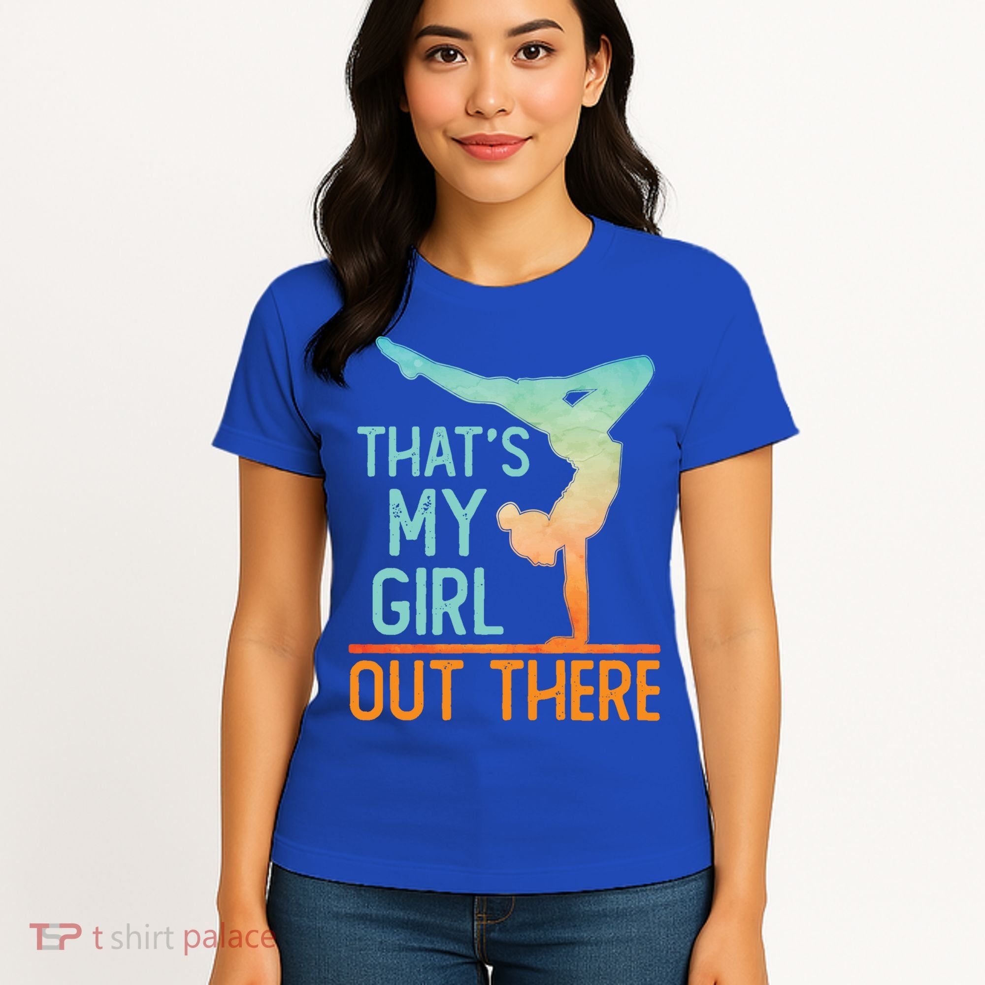 Proud Gymnastics Mom Dad That's My Out There Gymnast Cute Gift Women's T-Shirt