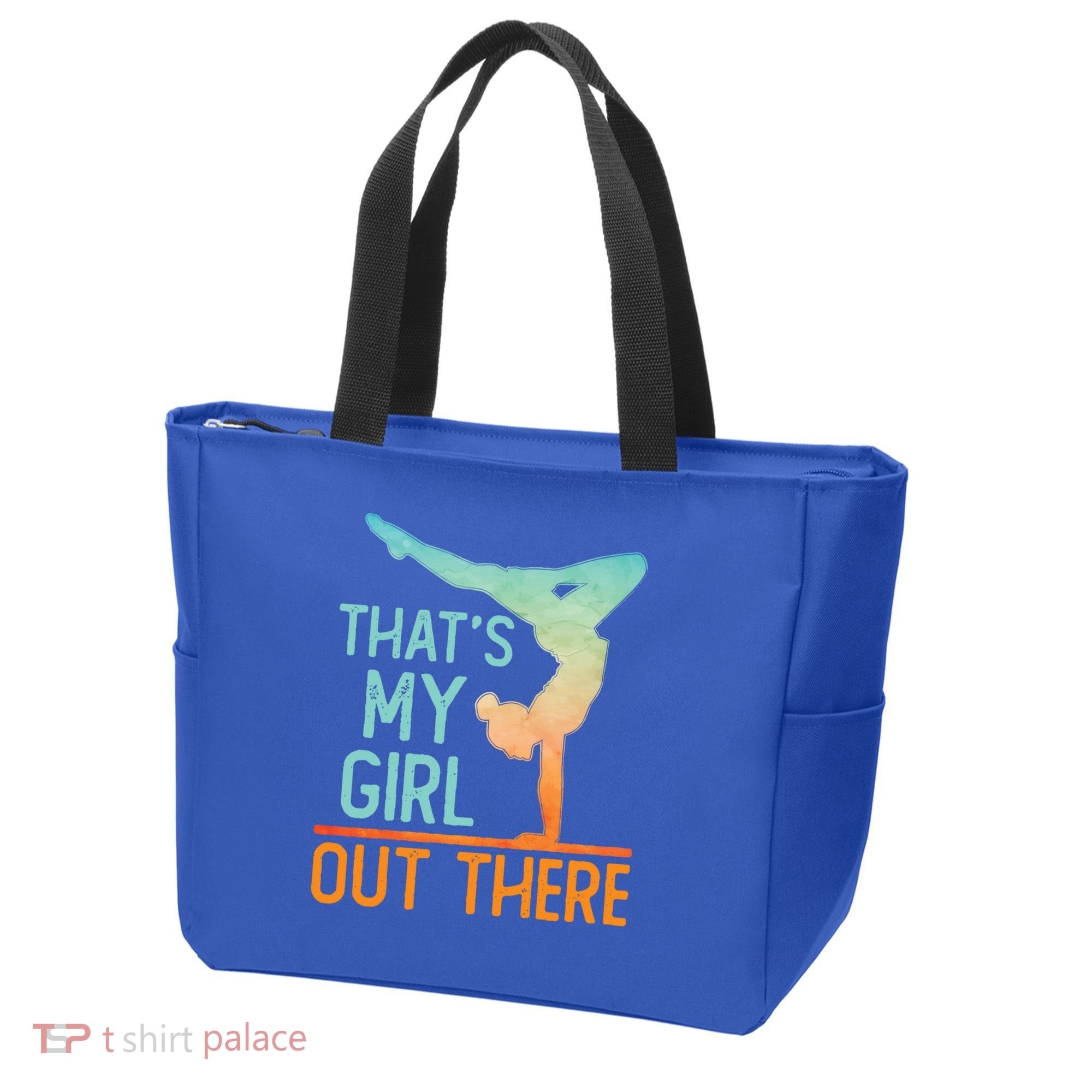Proud Gymnastics Mom Dad That's My Out There Gymnast Cute Gift Tote Bag
