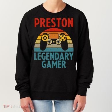 PRESTON Gift Name Personalized Funny Gaming Geek Birthday Women's Sweatshirt