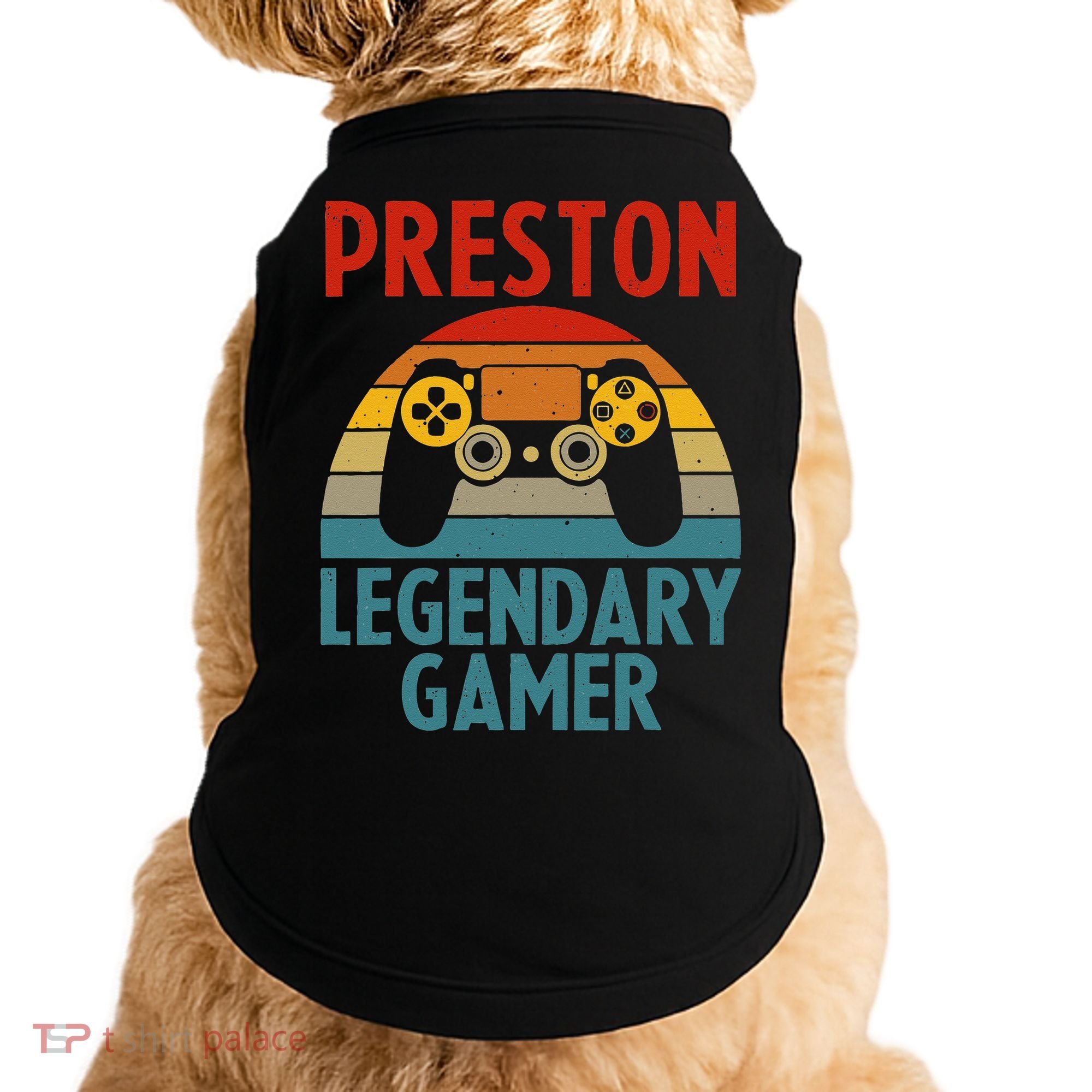 PRESTON Gift Name Personalized Funny Gaming Geek Birthday Doggie Tank