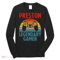PRESTON Gift Name Personalized Funny Gaming Geek Birthday Long Sleeve Shirt thumb 0